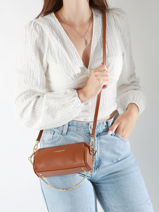 Cross Body Tas Milano Ana Leder Lancaster Bruin milano ana 100-vue-porte
